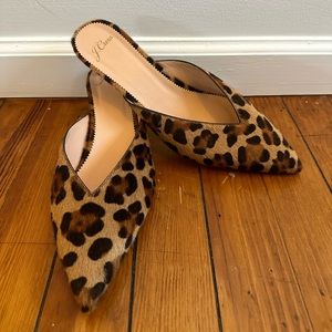 Jcrew Leopard Mules